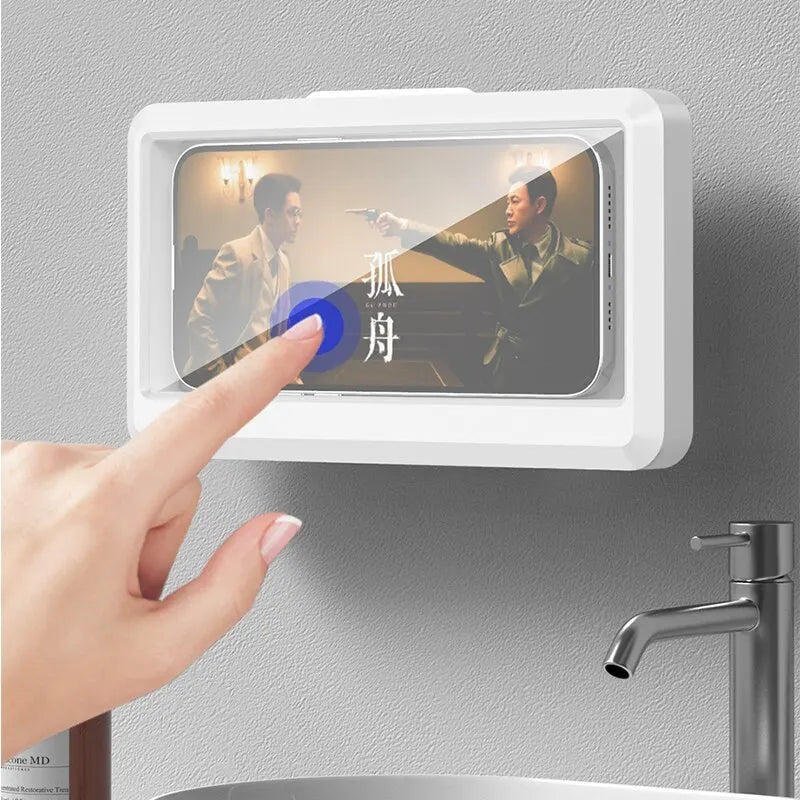 Fixed Waterproof and Anti-Fog Mobile Phone Case for Bathhouses Draining Phone Holder Waterproof Touched Shower Phone