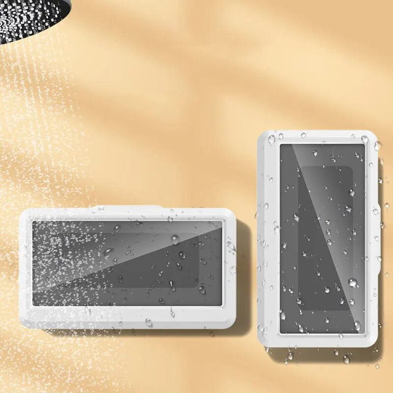 Fixed Waterproof and Anti-Fog Mobile Phone Case for Bathhouses Draining Phone Holder Waterproof Touched Shower Phone