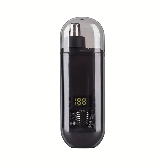Recortadora eléctrica de nariz y orejas para hombres: recargable por USB, diseño compacto y portátil, carga rápida, kit de aseo personal.
