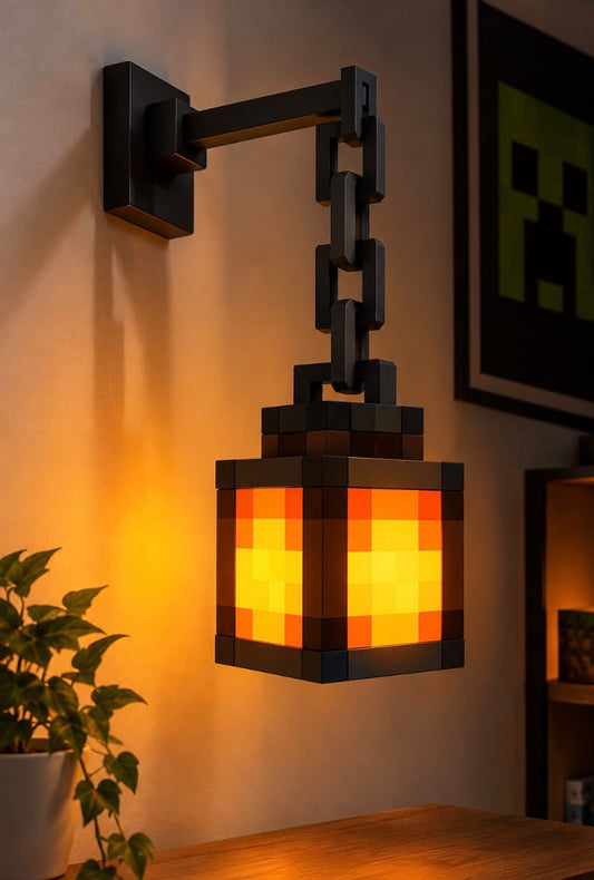 Lámpara de mesa/llavero portátil estilo píxel con luz nocturna, 16 colores RGB, control remoto y opción de personalización DIY; luz ambiental decorativa para interiores.