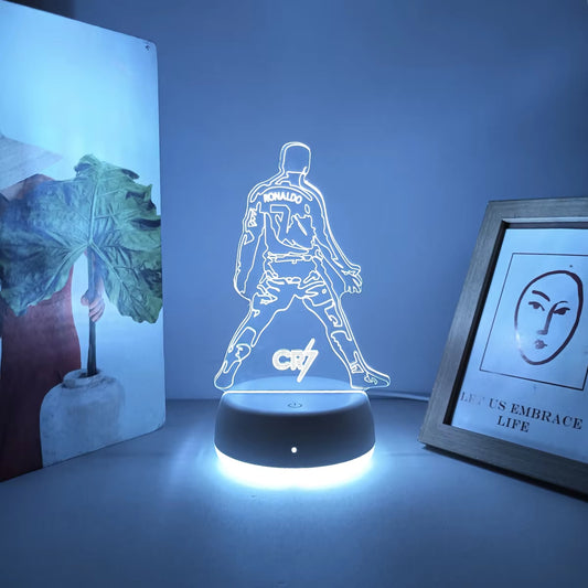 1Pc Athlete Shaped 3D Night Light, USB Powered Touch Switch with Seven Color Conversion, Uniform Light, Soft Lighting